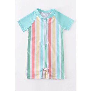 Rainbow stripe boy swimsuit